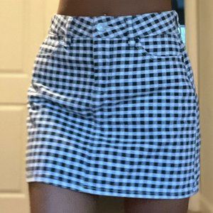 PacSun Black and White Plaid Skirt